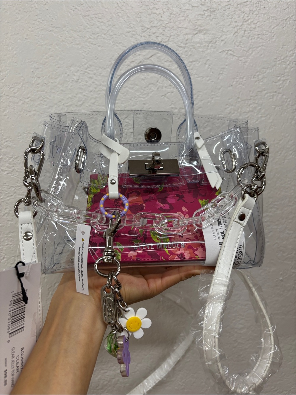 Steve Madden bgummy crossbody bag clear - Picture 4 of 16